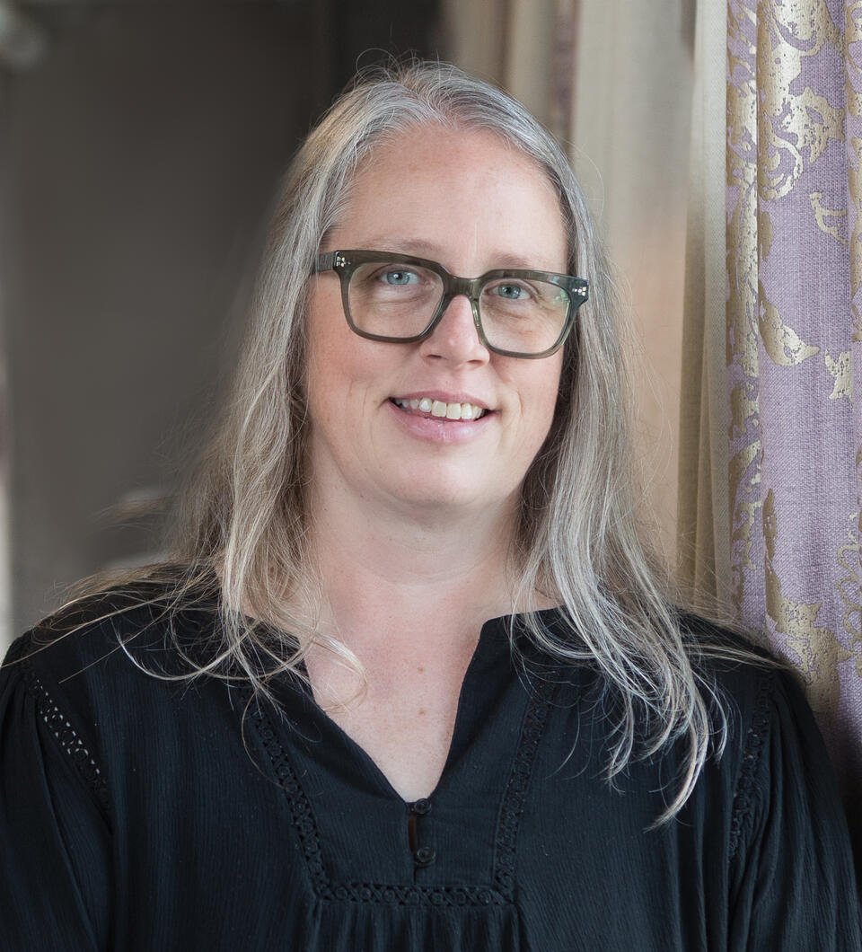 Jessica McLaughlin Photo of Jessica, woman with glasses